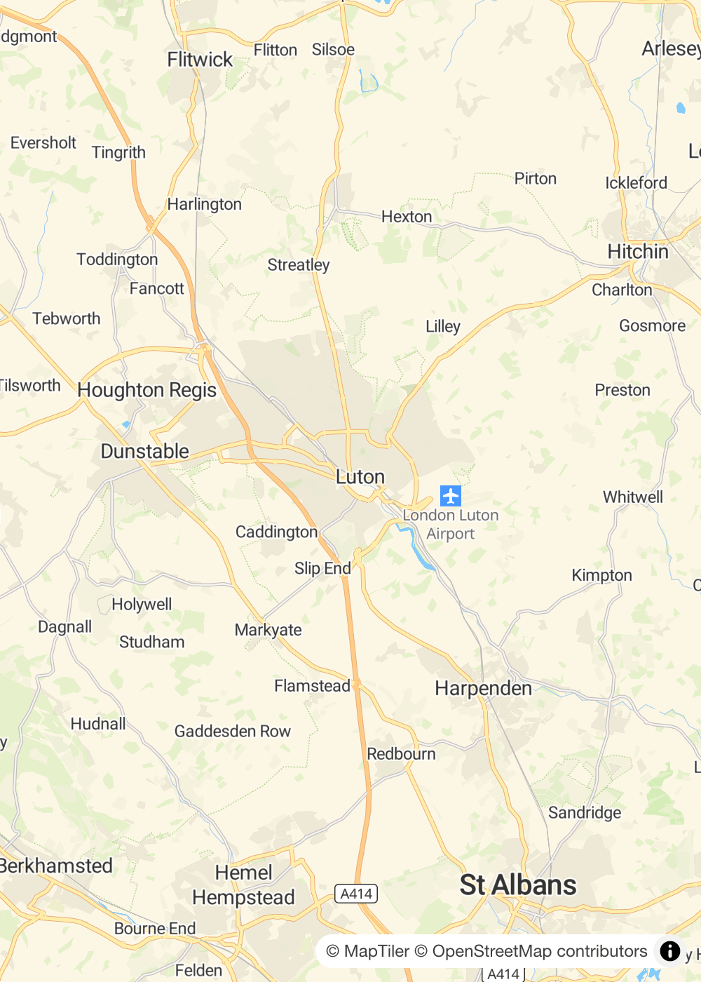 Map of Luton