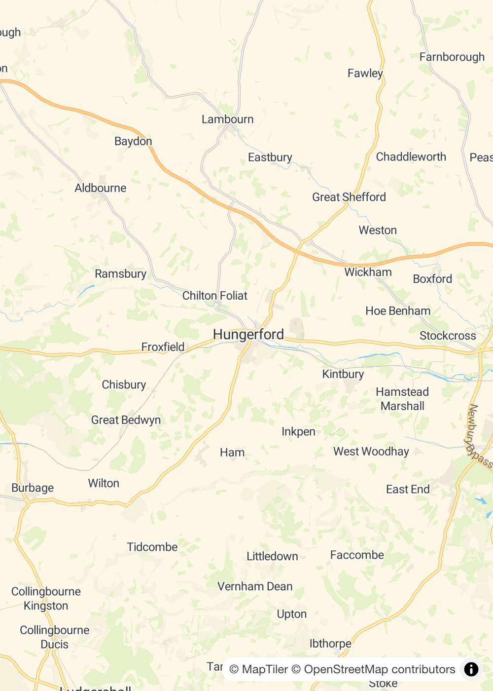 Map of Hungerford