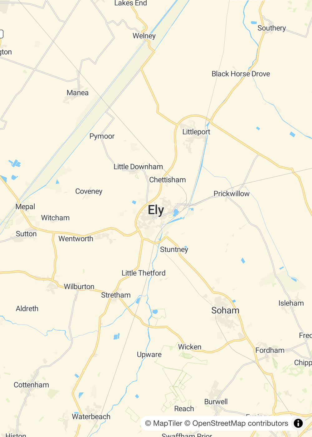 Map of Ely