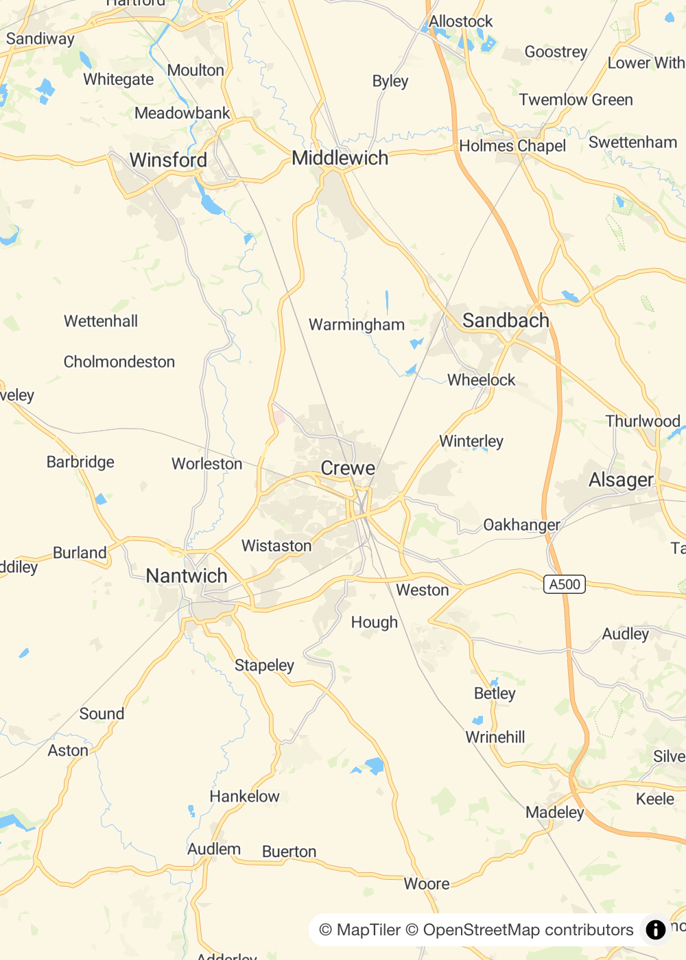 Map of Crewe