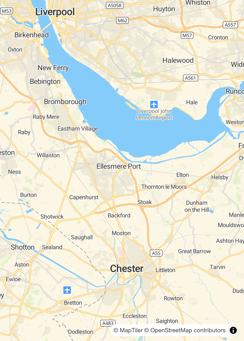 Map of Ellesmere Port