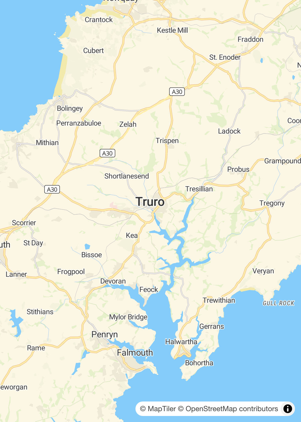 Map of Truro