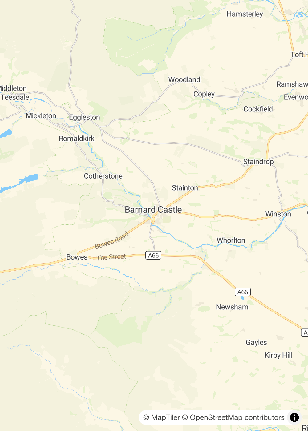 Map of Barnard Castle