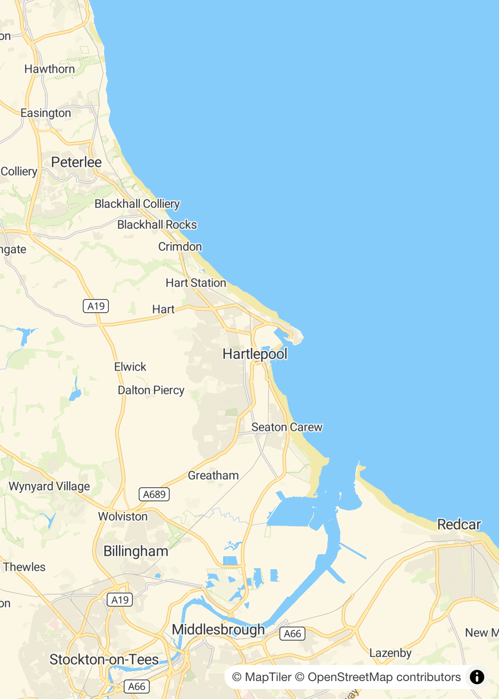 Map of Hartlepool