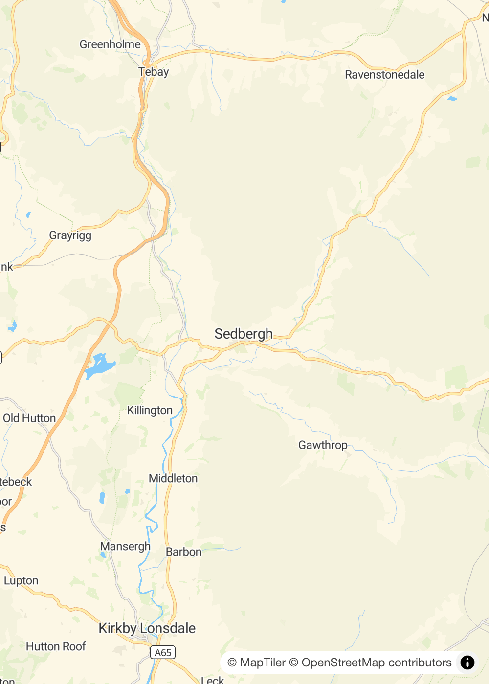 Map of Sedbergh