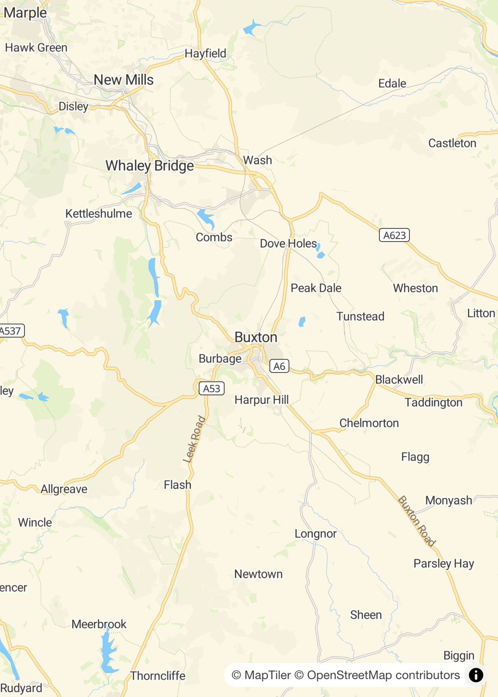 Map of Buxton