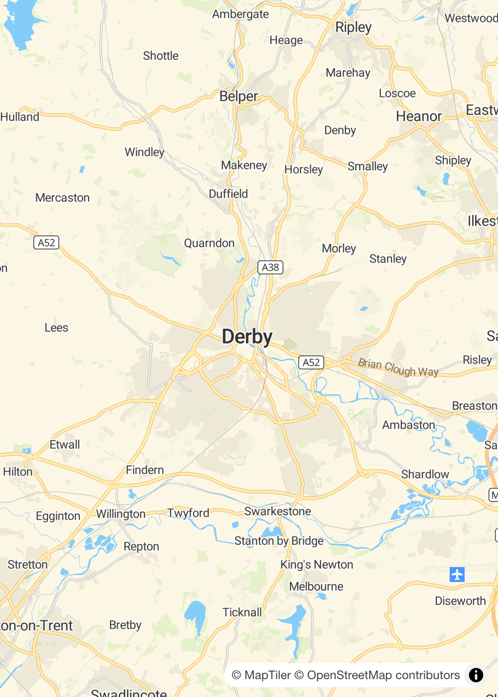 Map of Derby