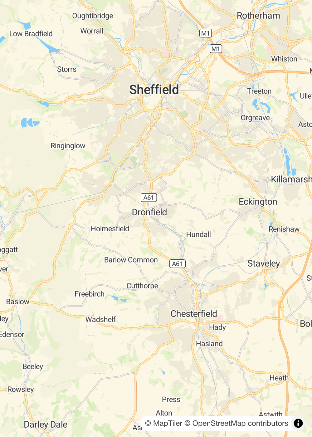 Map of Dronfield