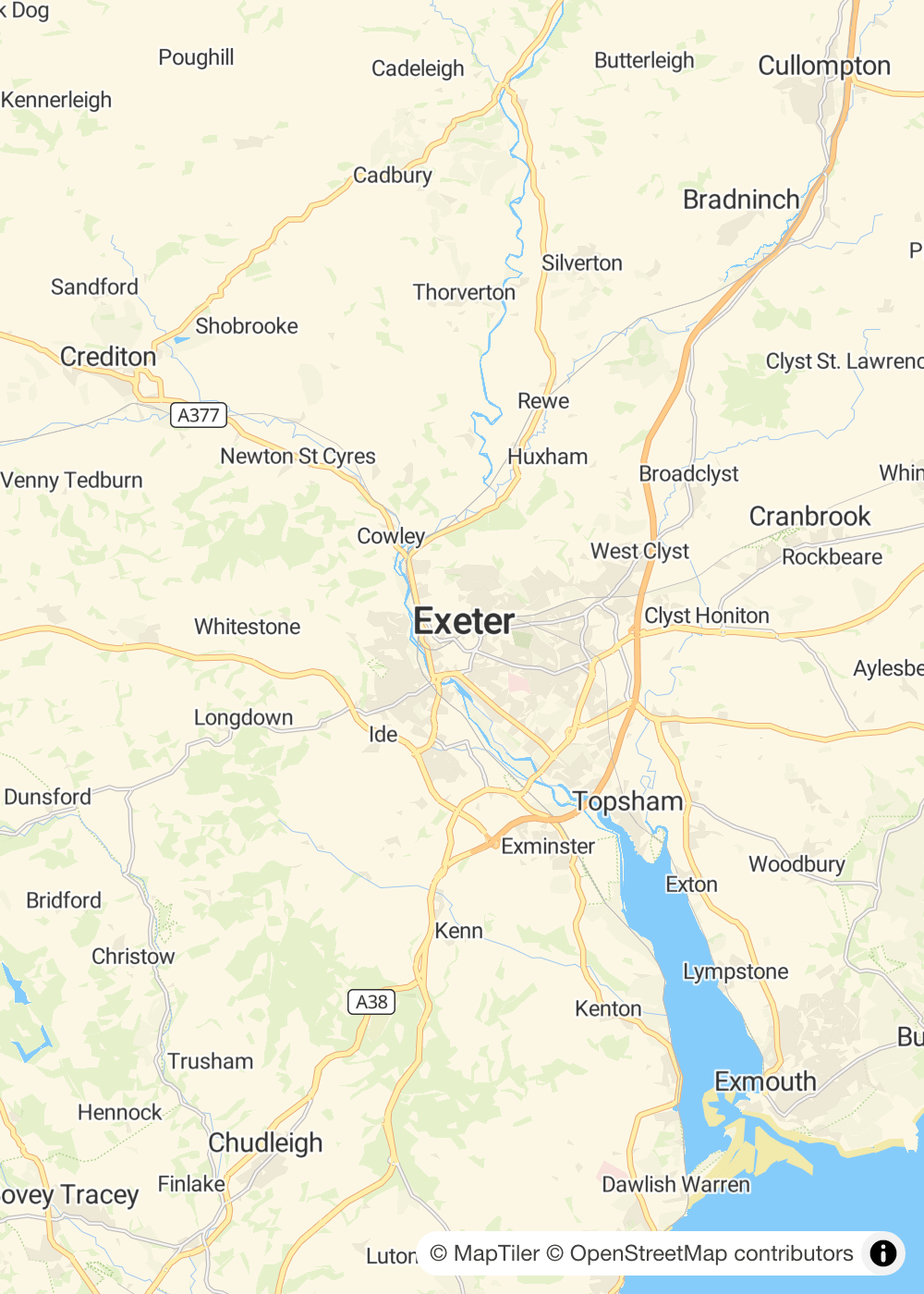 Map of Exeter