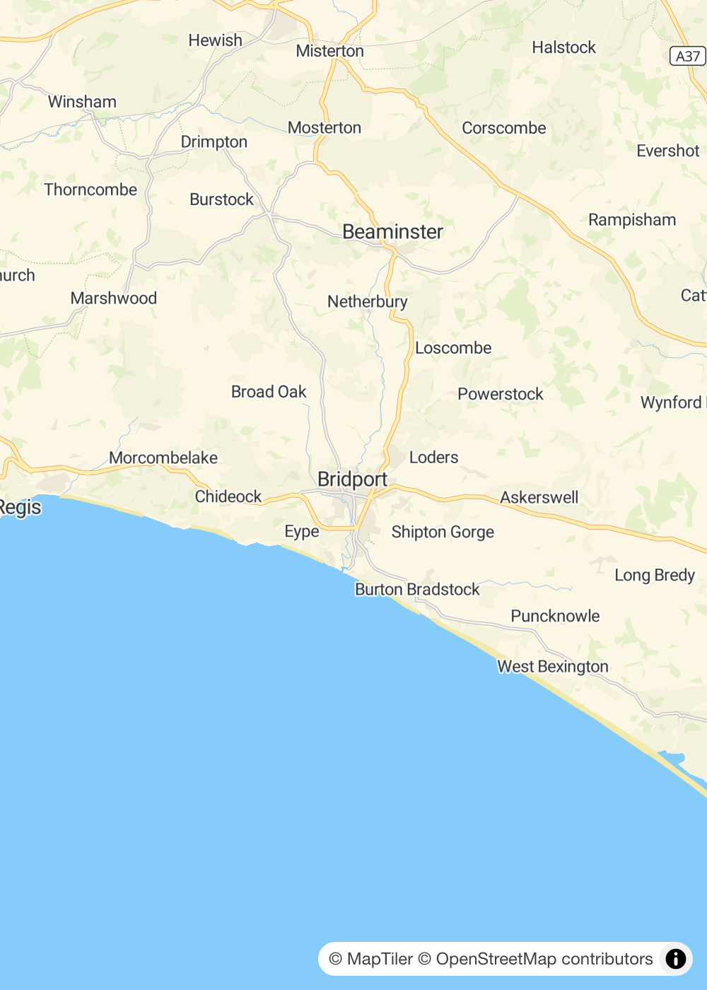 Map of Bridport