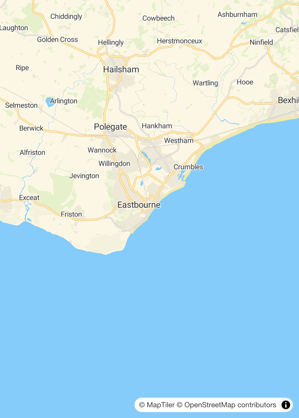 Map of Eastbourne