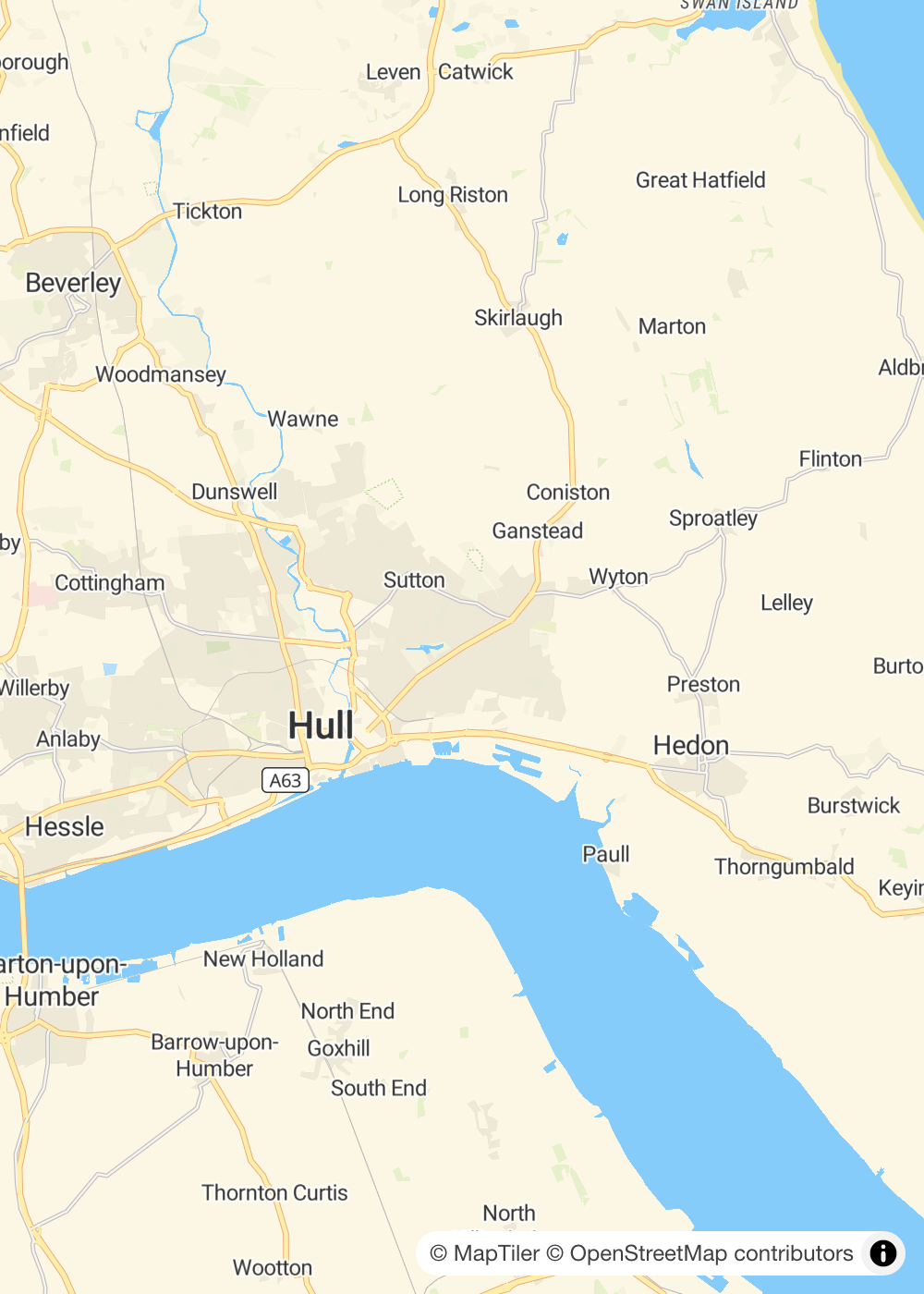 Map of Hull