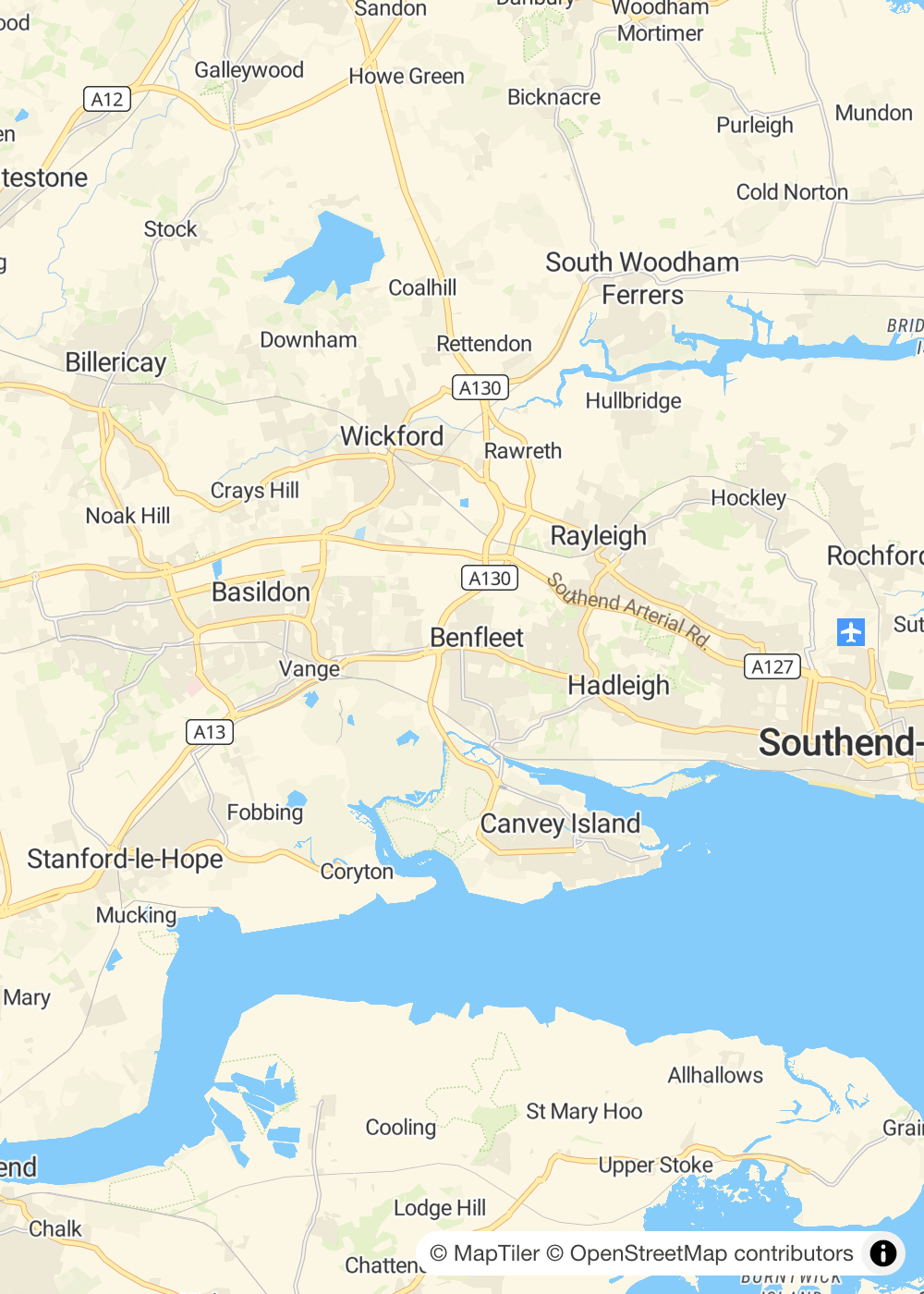 Map of Benfleet