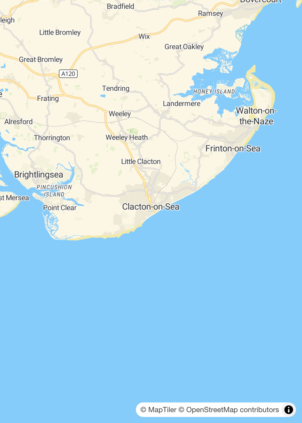 Map of Clacton-on-Sea