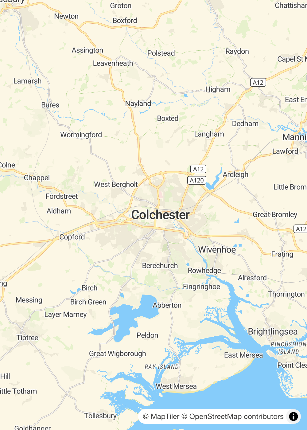 Map of Colchester