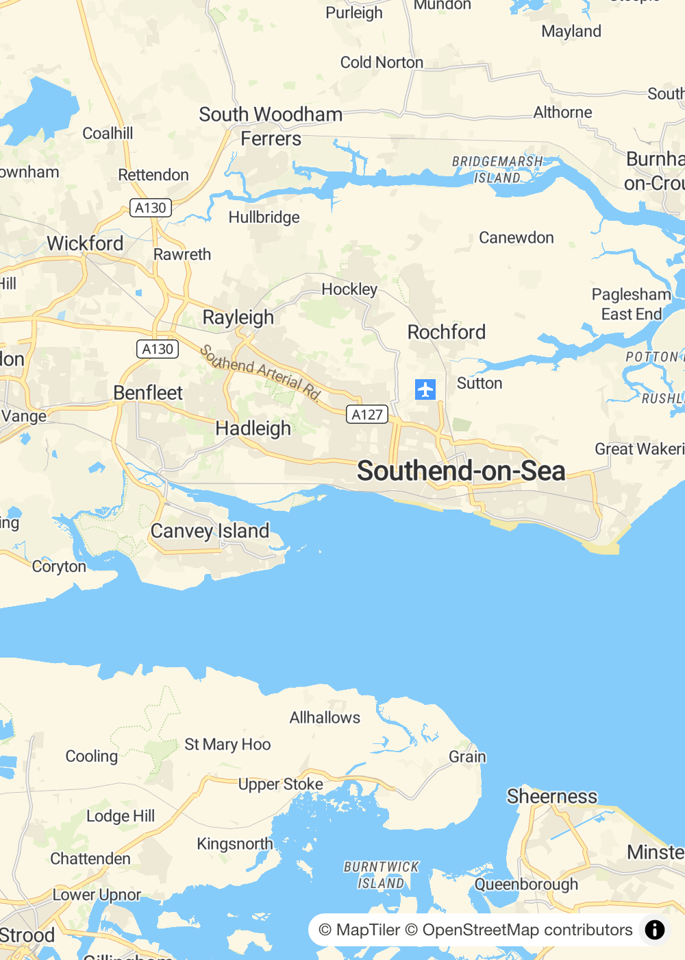 Map of Leigh-on-Sea