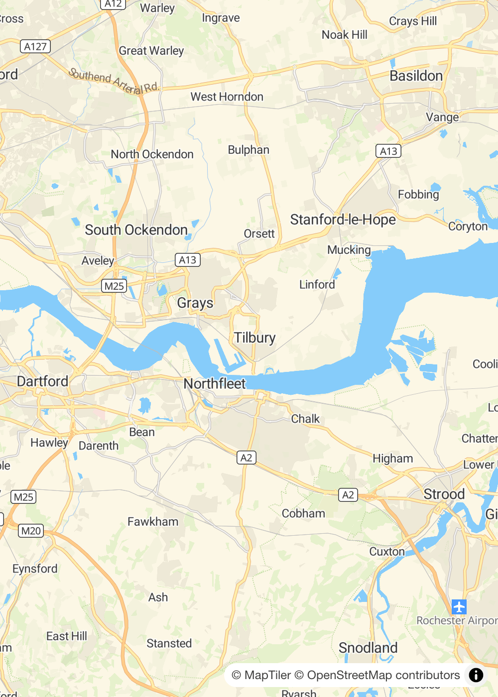 Map of Tilbury