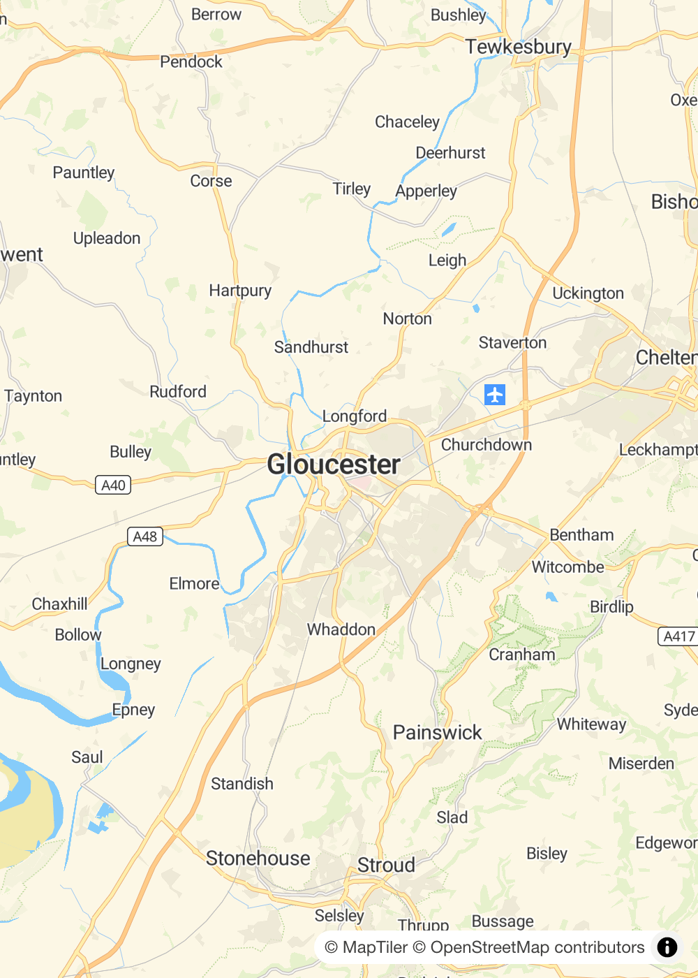 Map of Gloucester