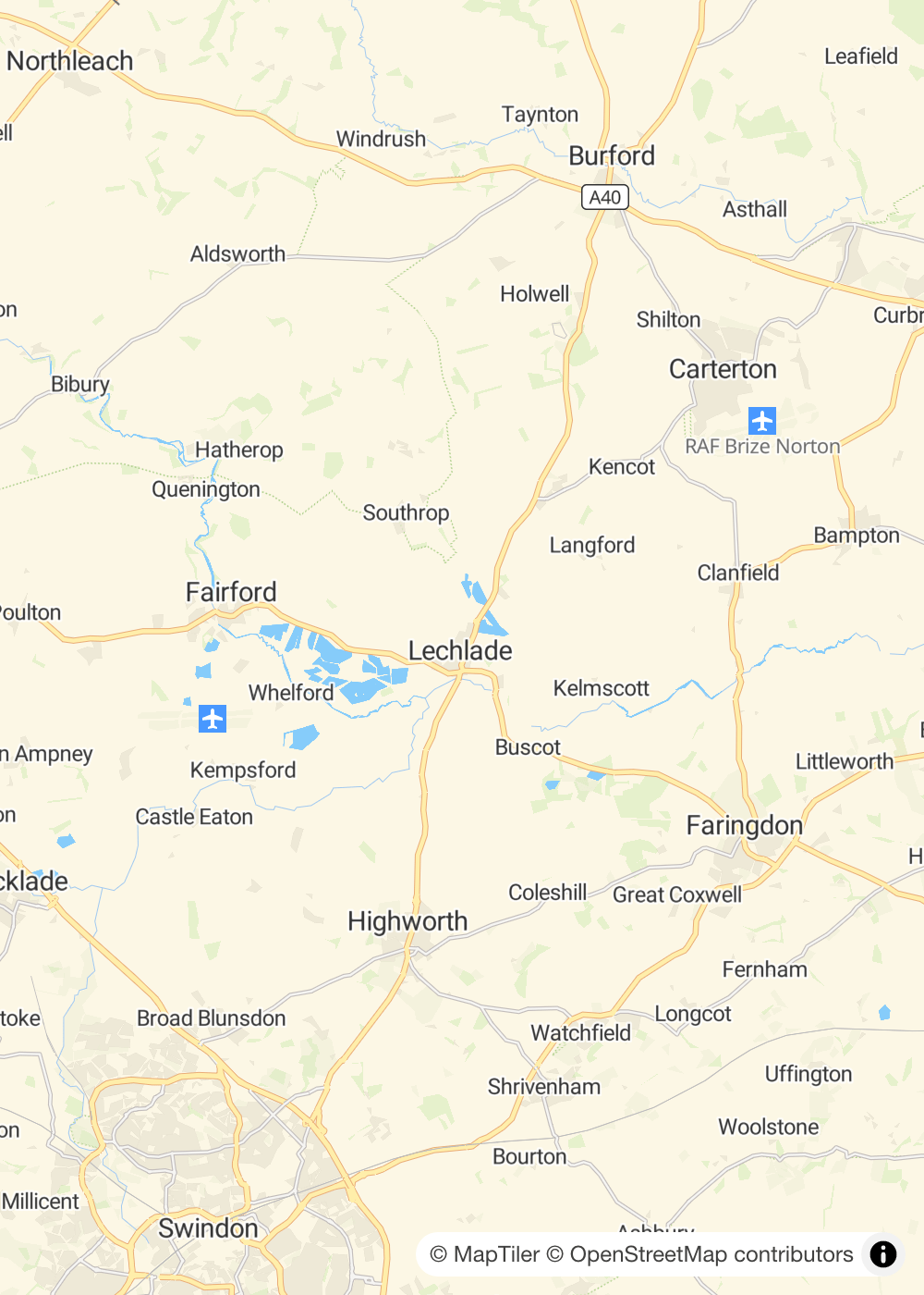 Map of Lechlade