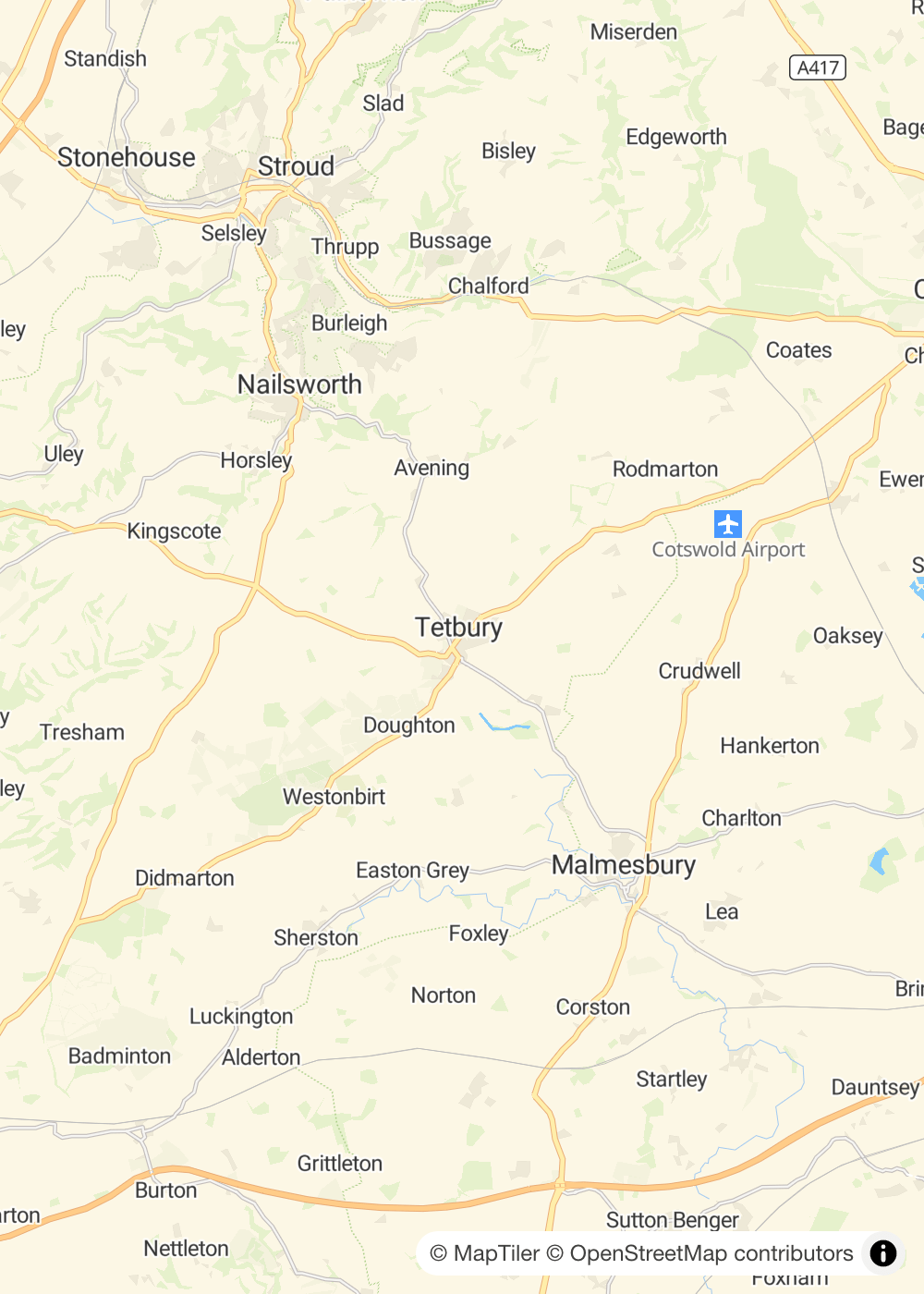 Map of Tetbury