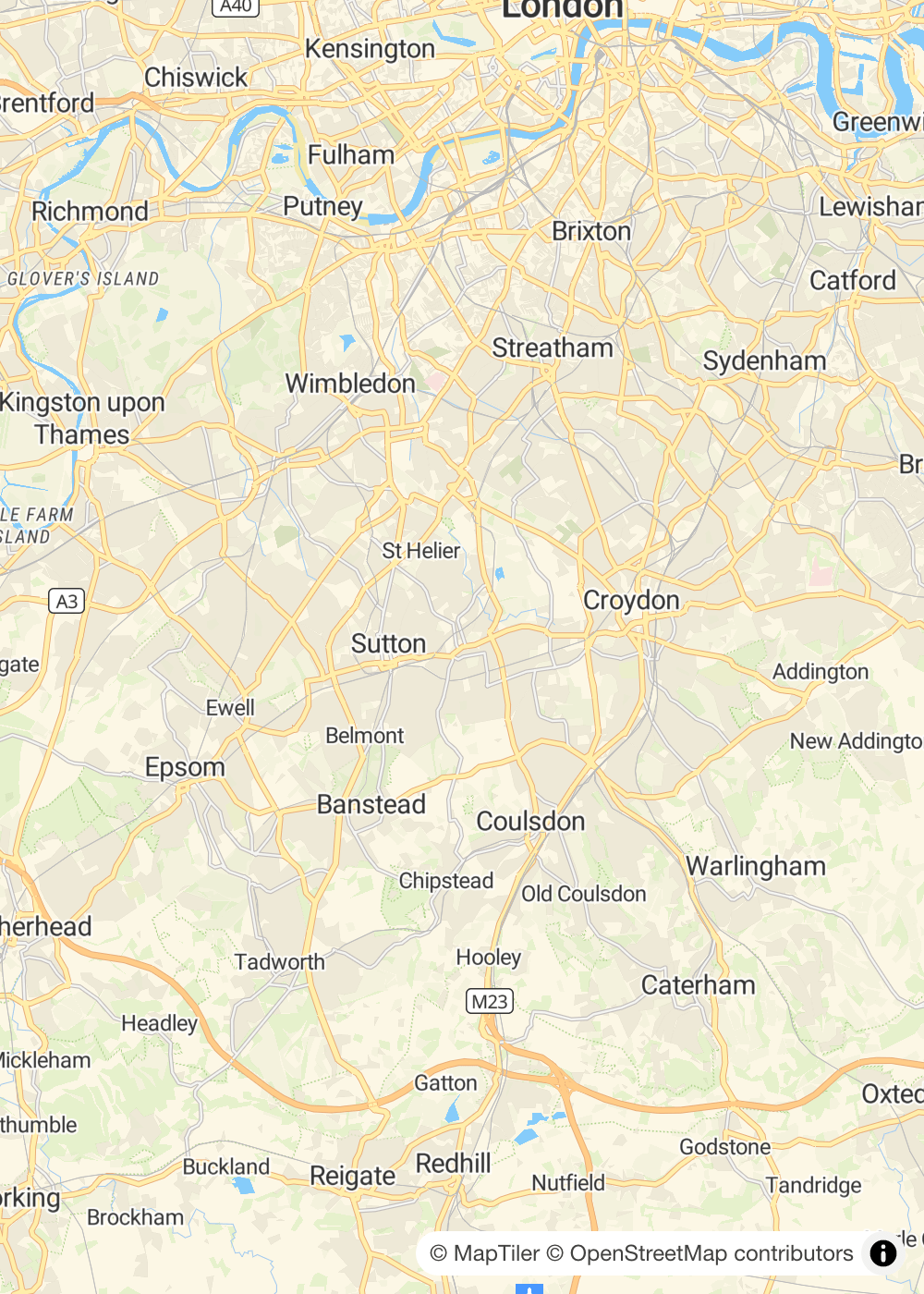 Map of Carshalton