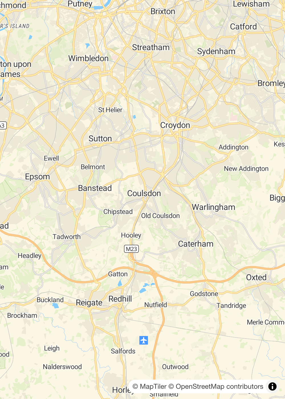 Map of Coulsdon