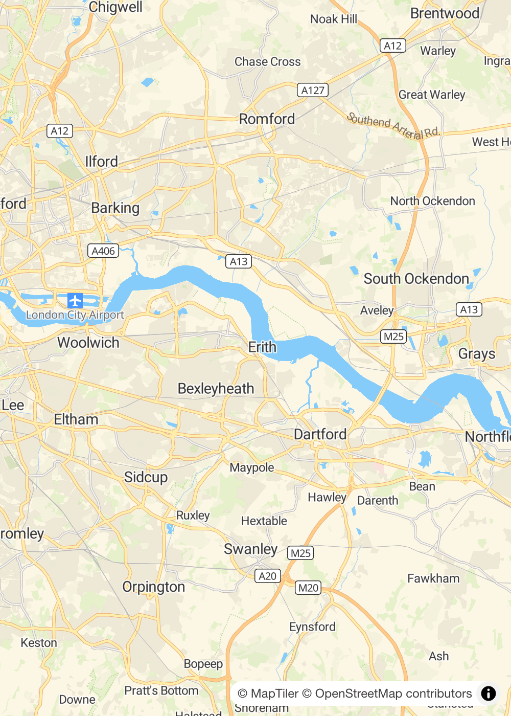 Map of Erith