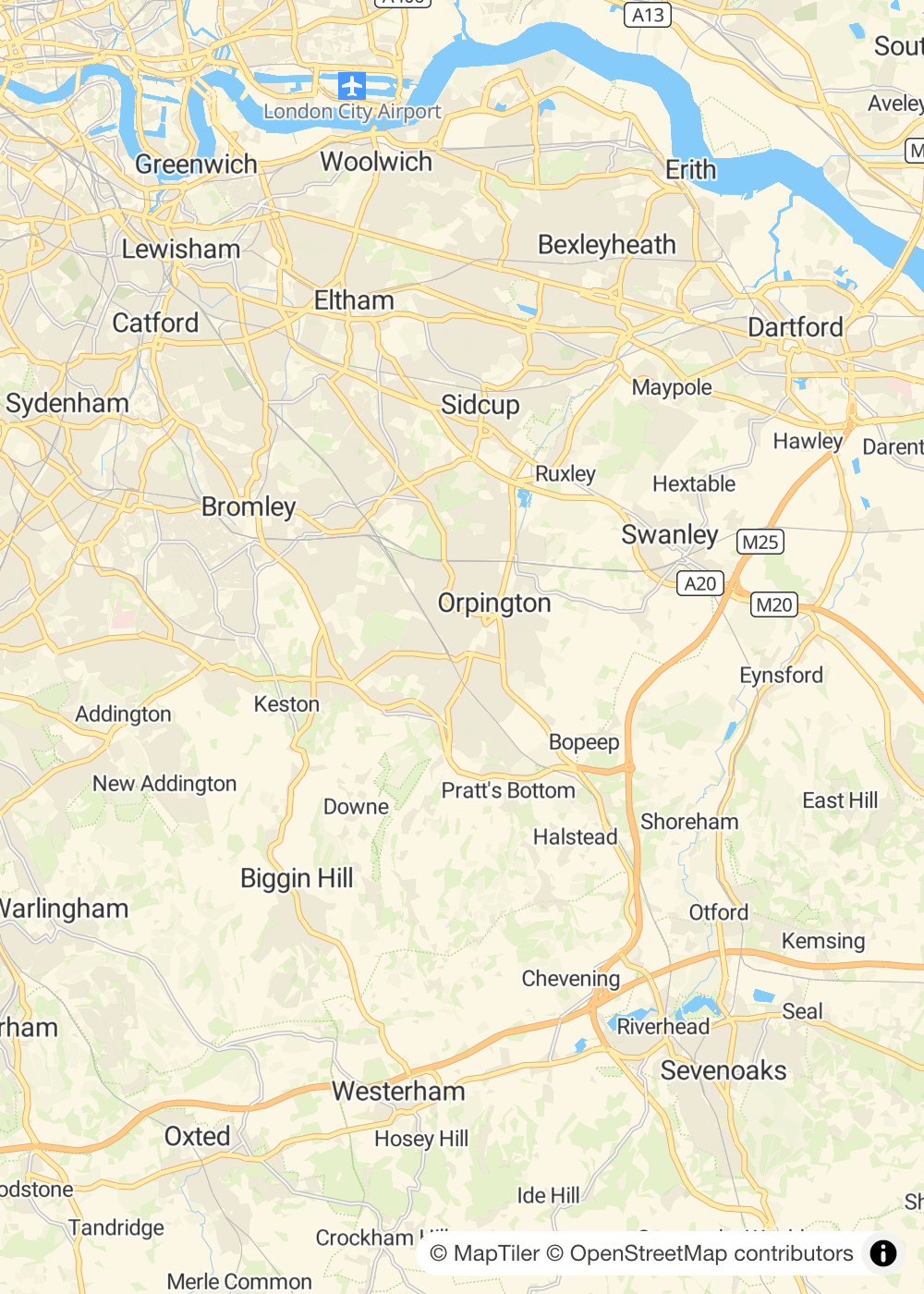 Map of Orpington