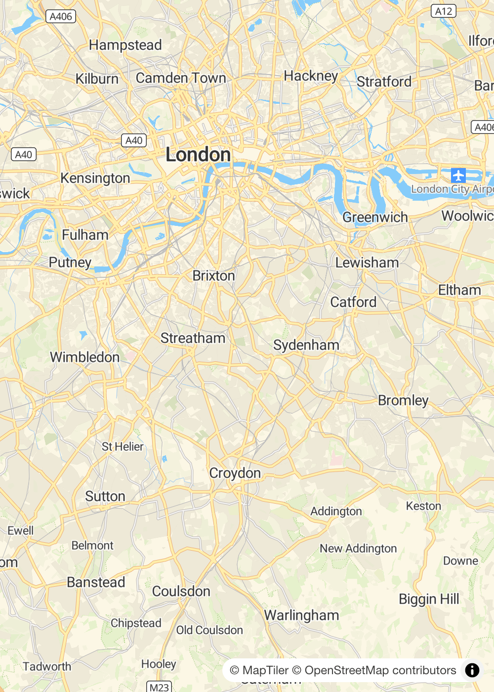 Map of Greater London