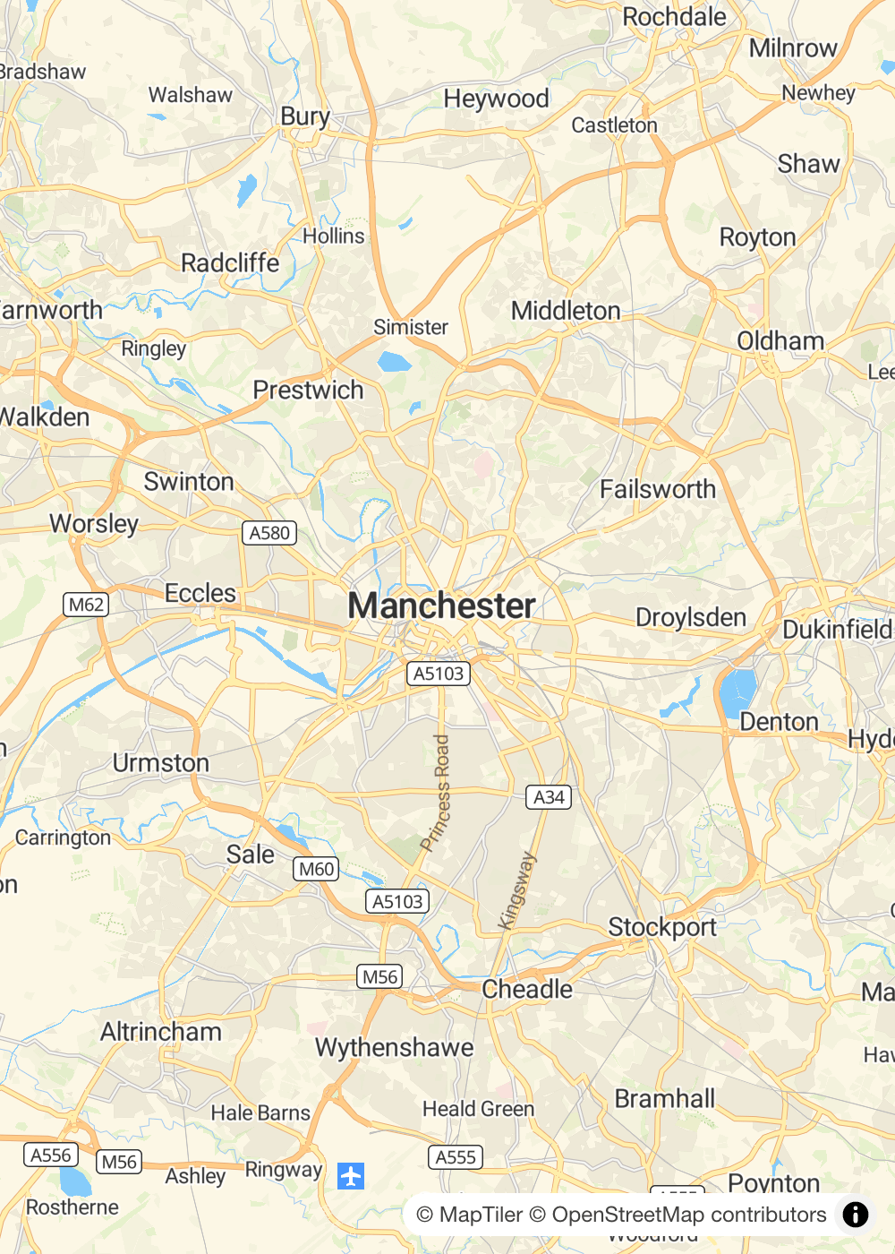 Map of Manchester