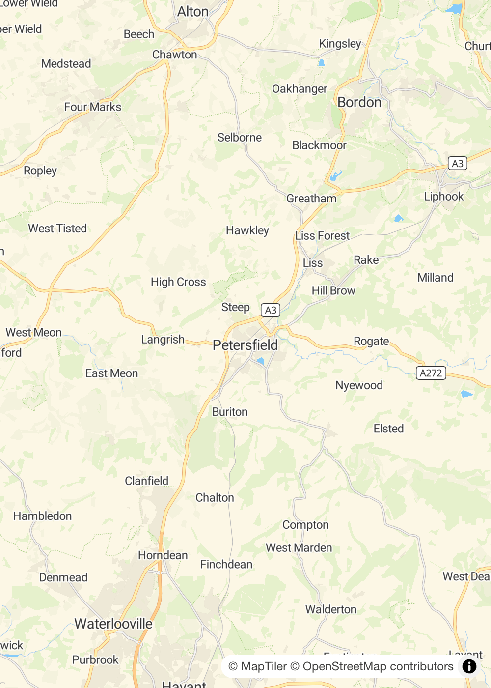 Map of Petersfield