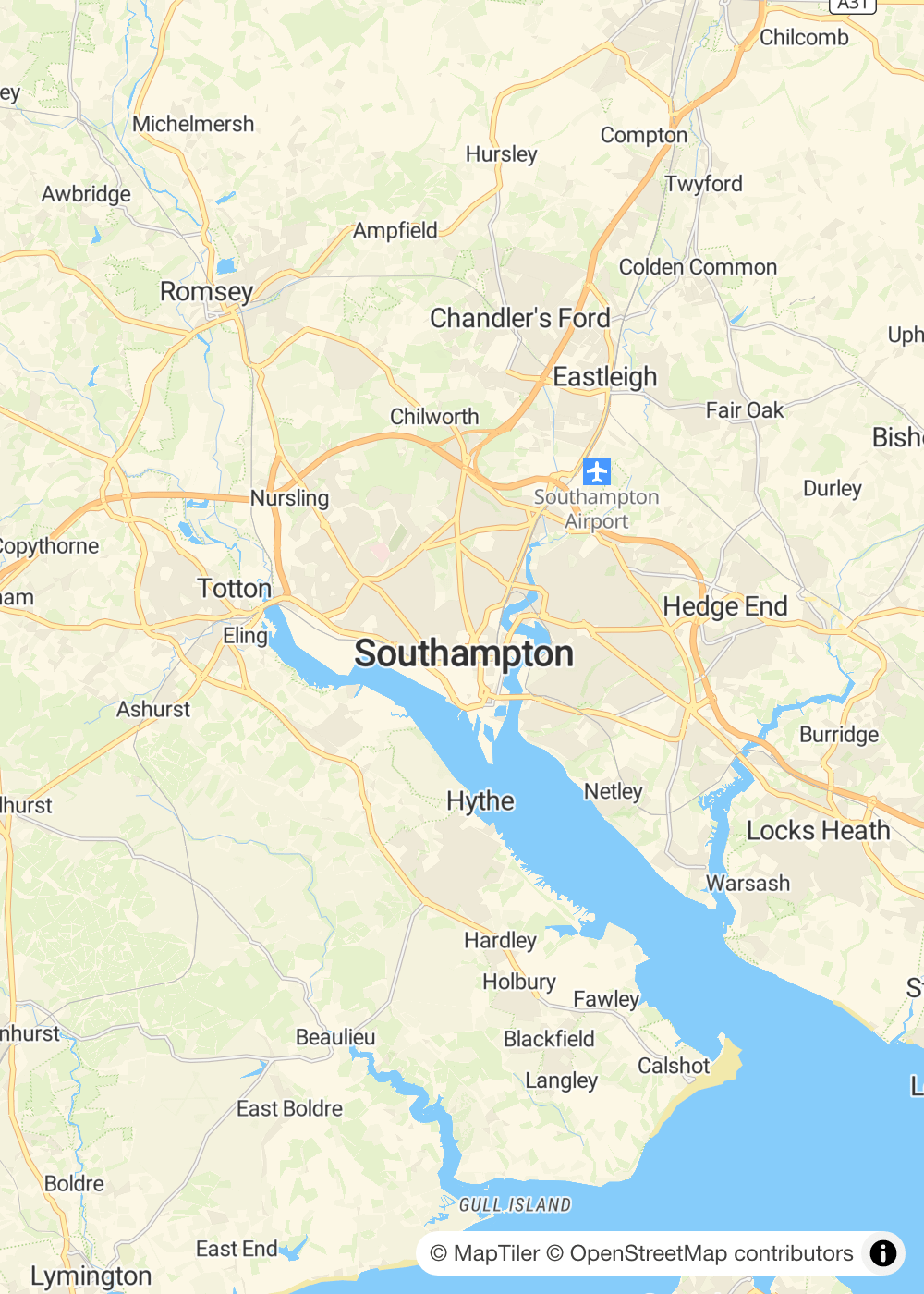 Map of Southampton