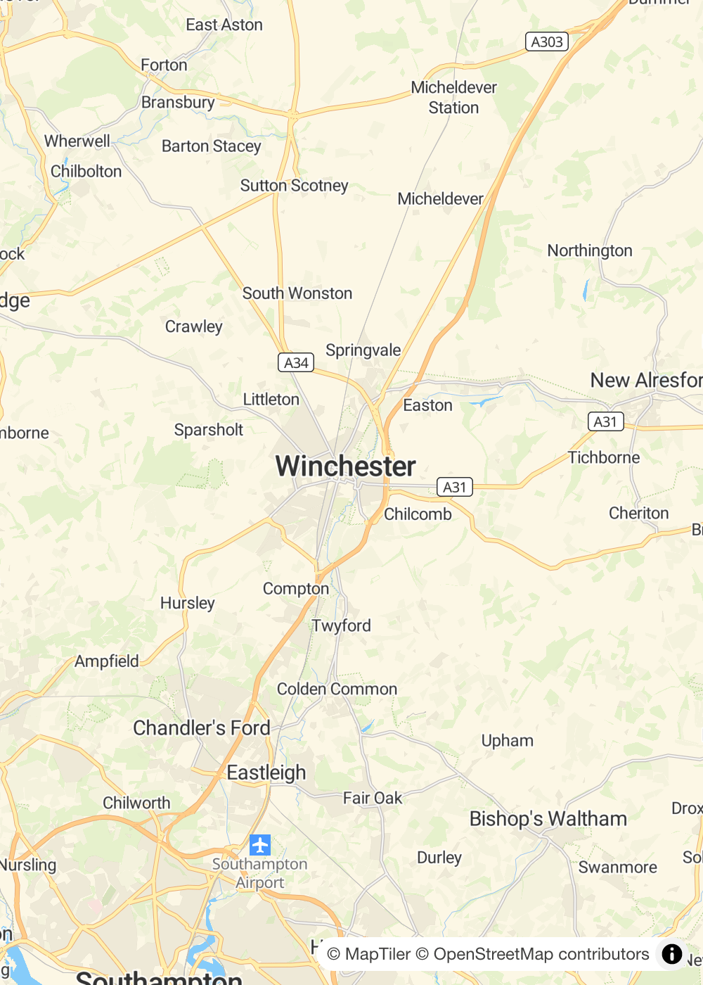 Map of Winchester