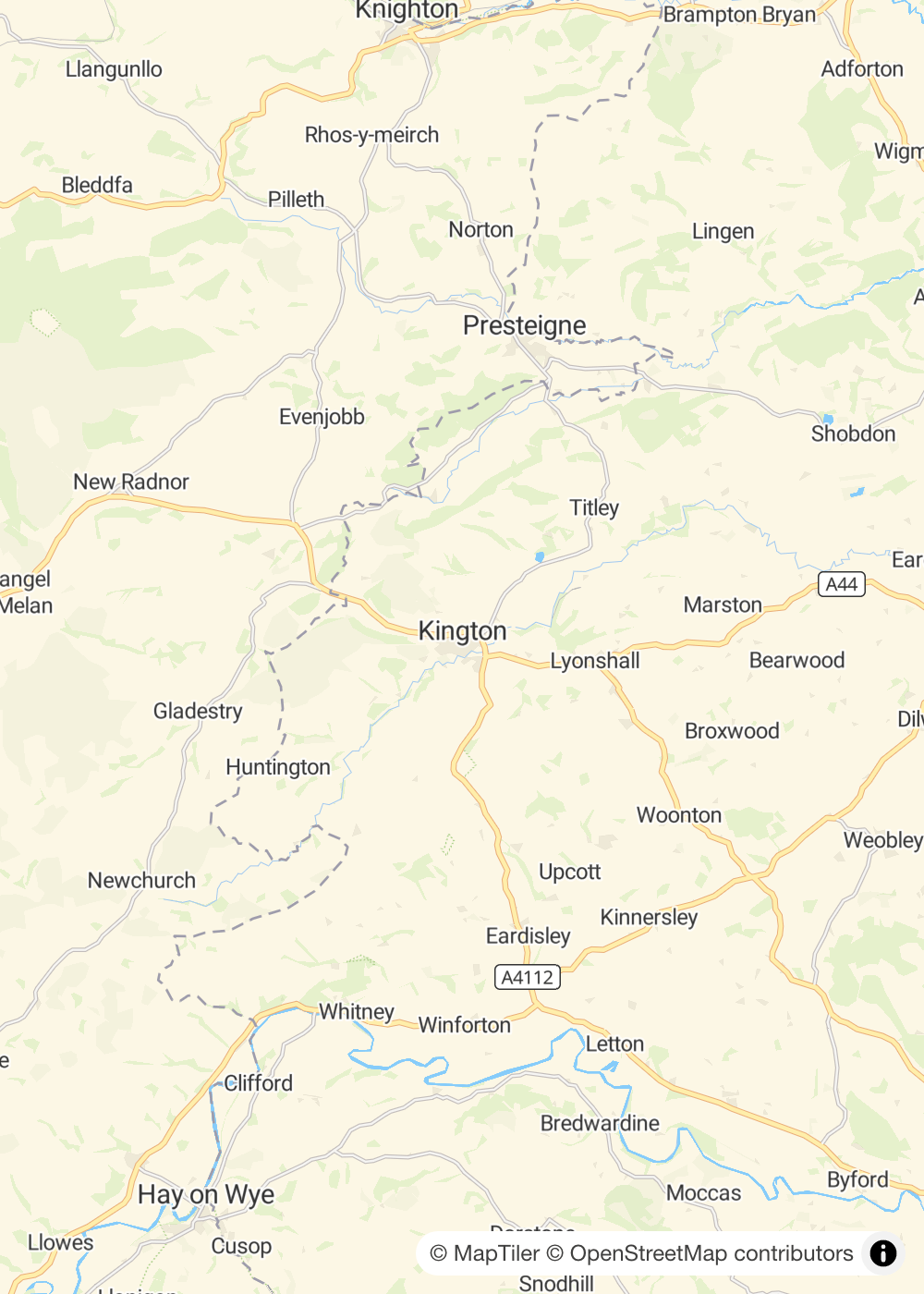 Map of Kington