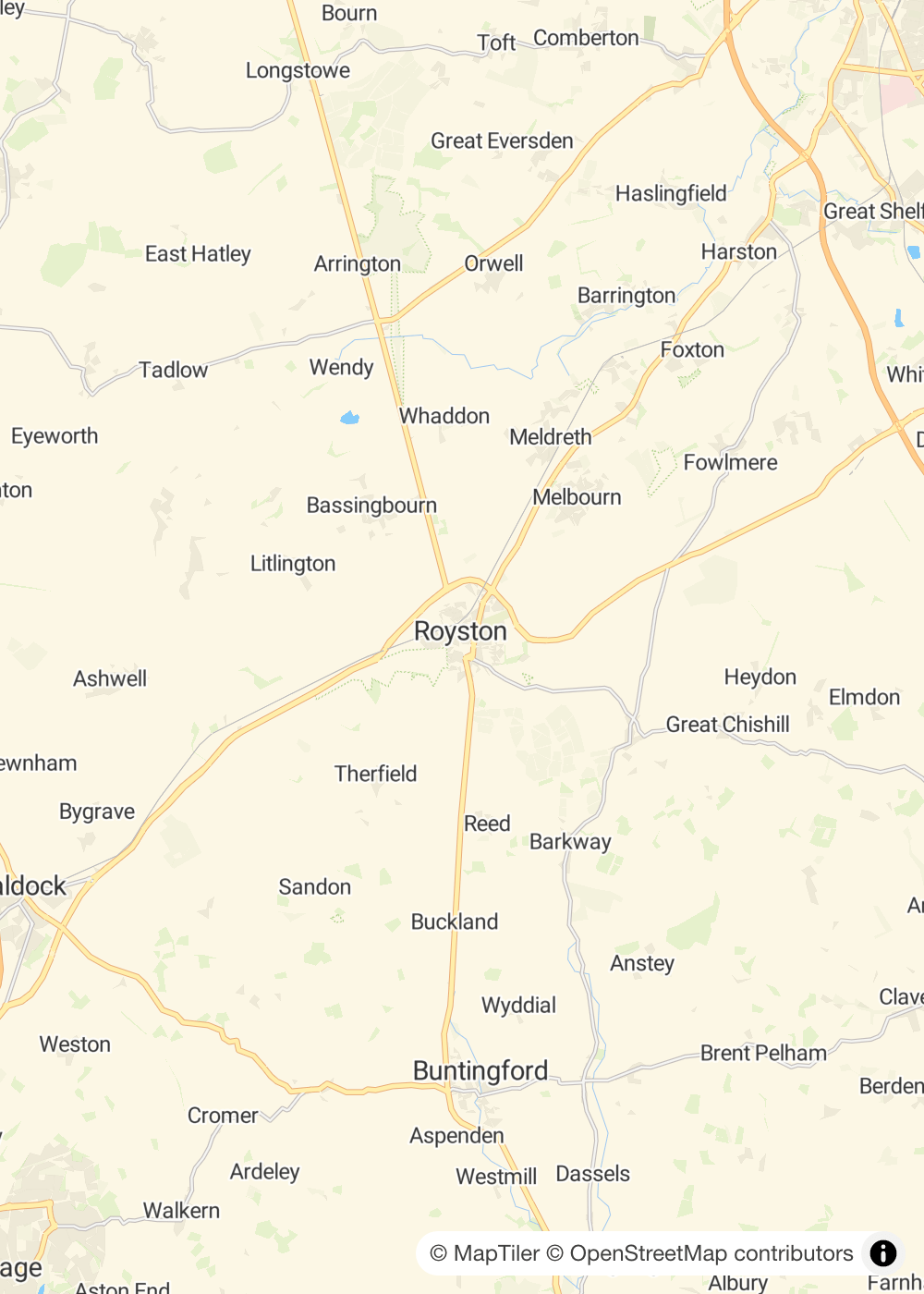 Map of Royston