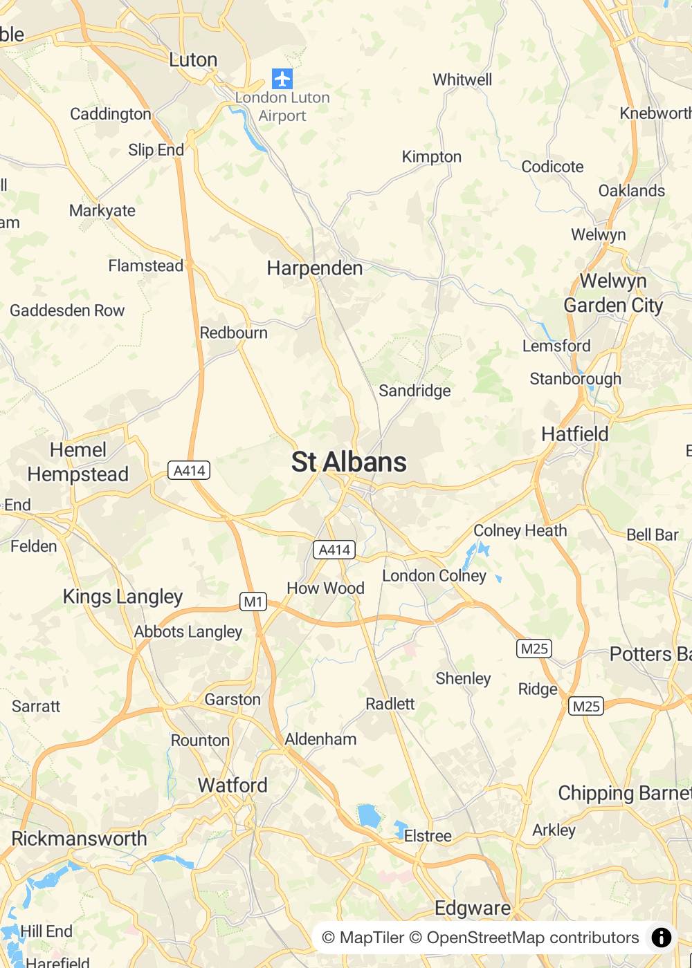 Map of St Albans