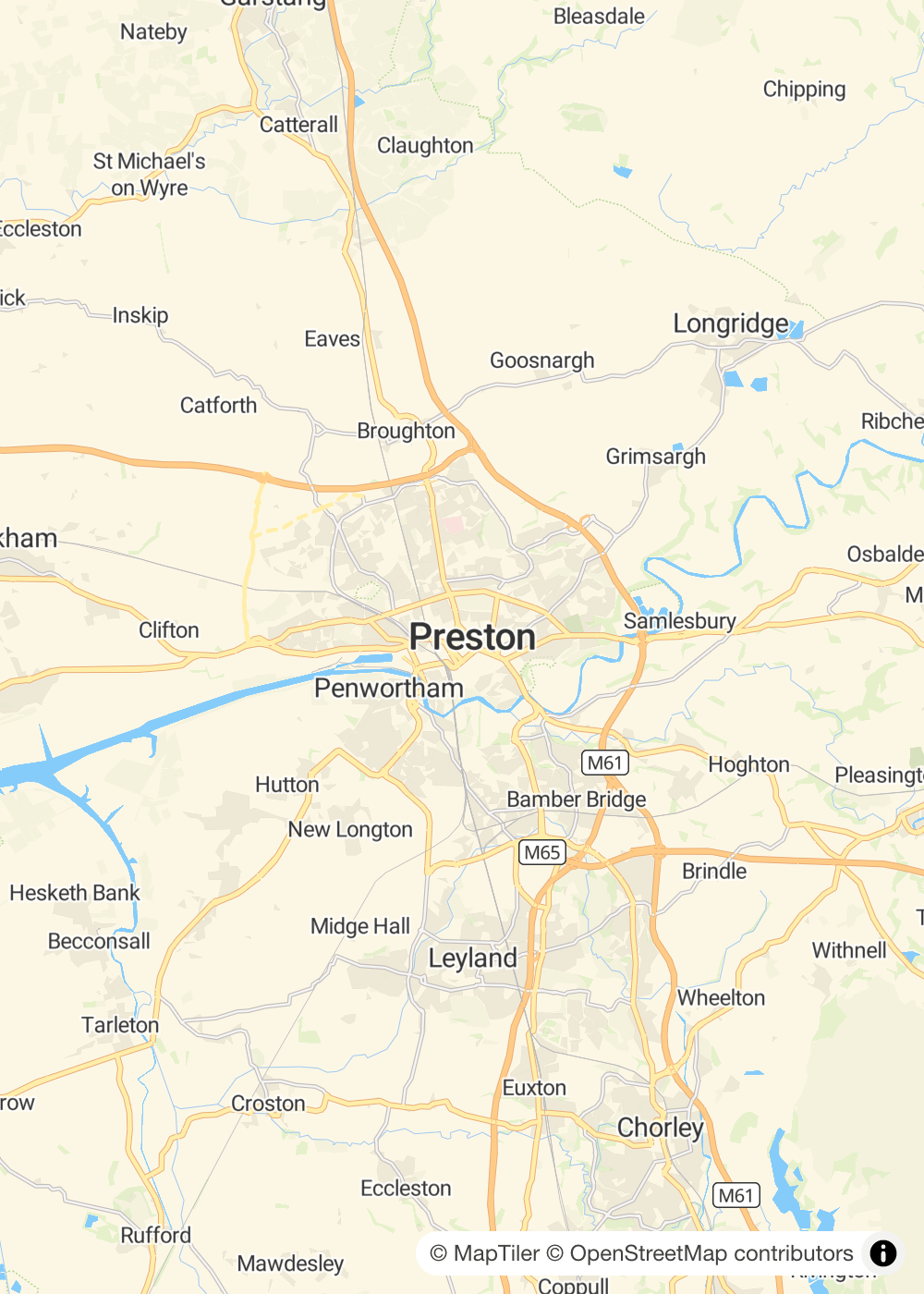 Map of Preston