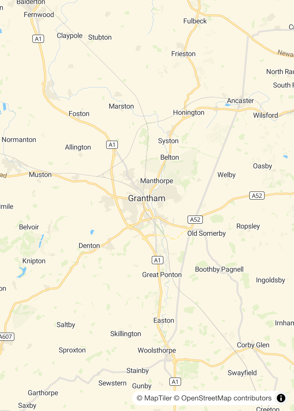 Map of Grantham