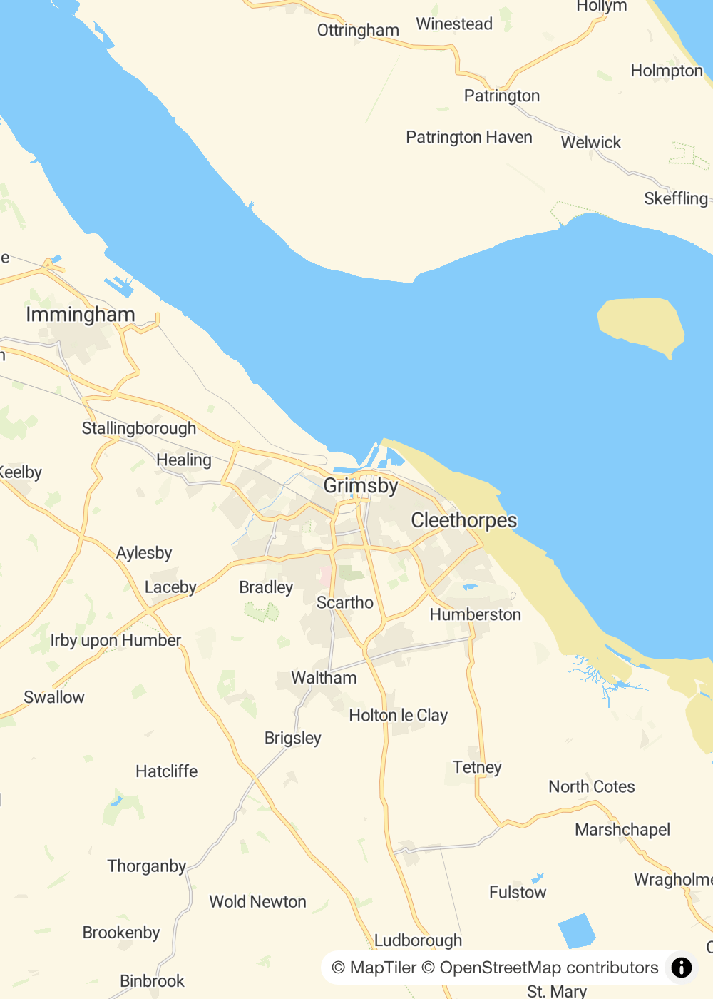 Map of Grimsby