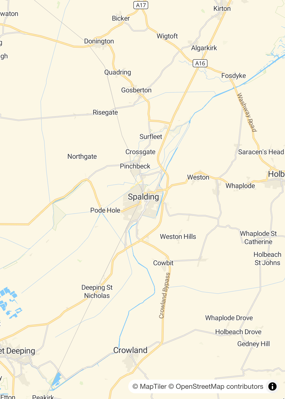 Map of Spalding