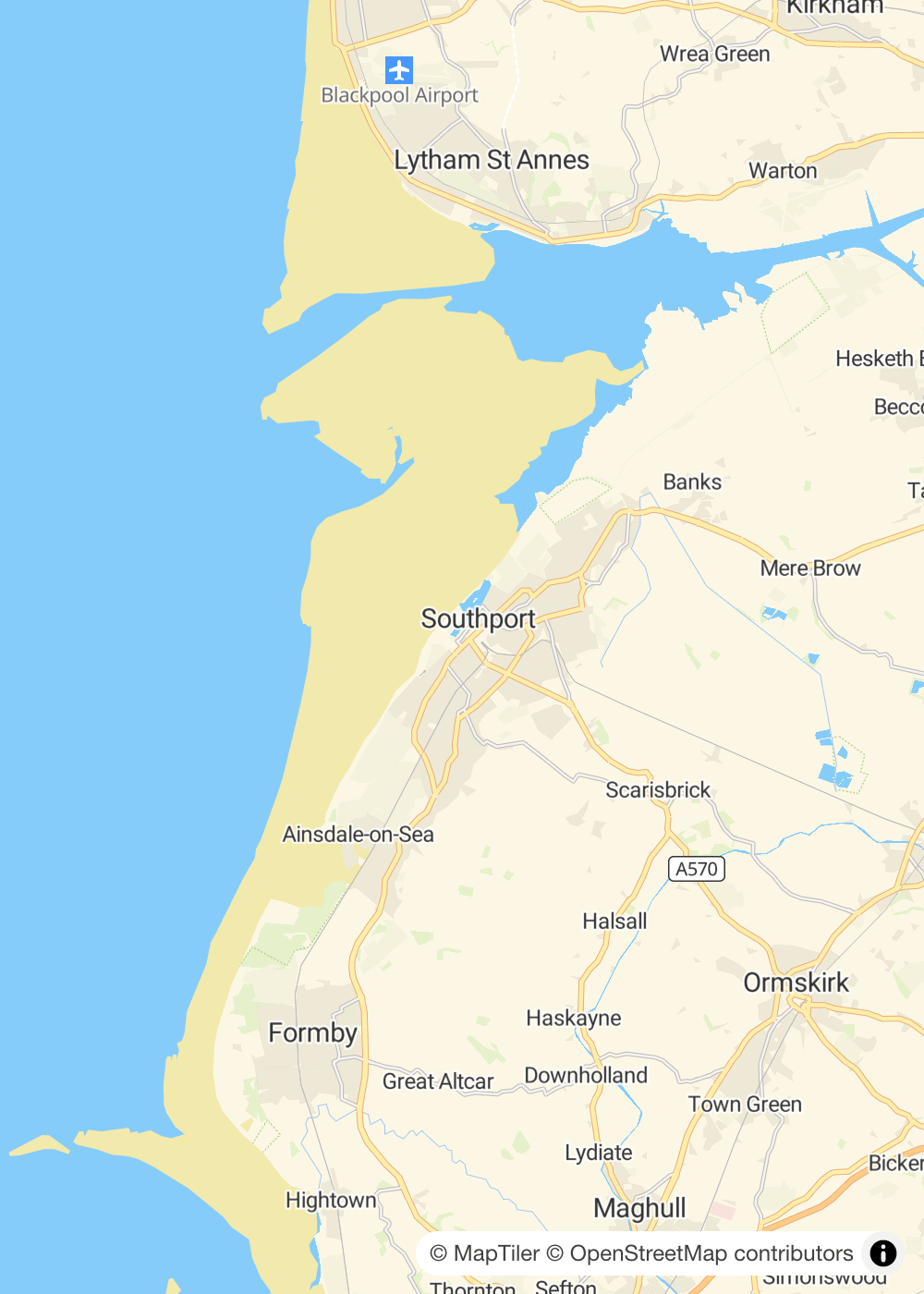 Map of Southport