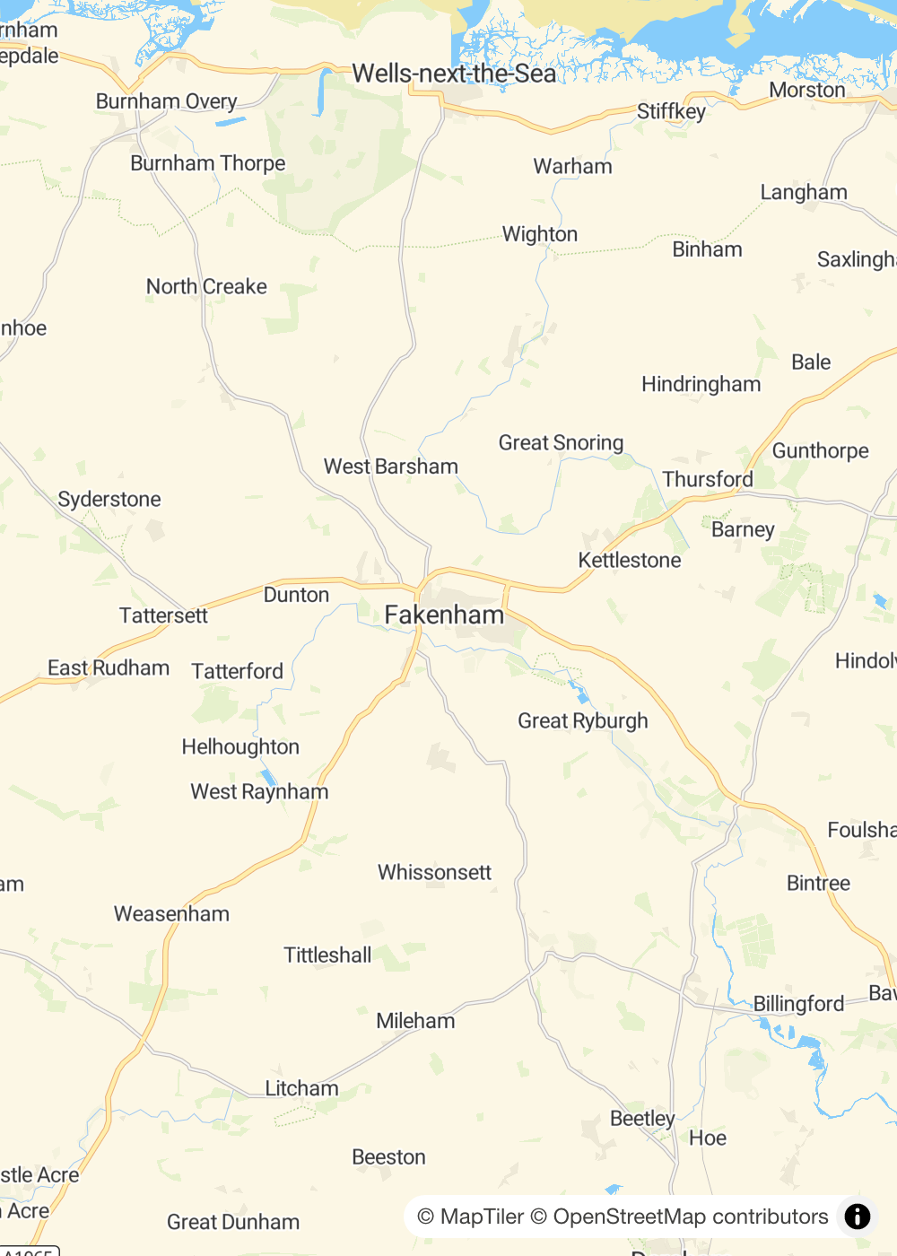 Map of Fakenham