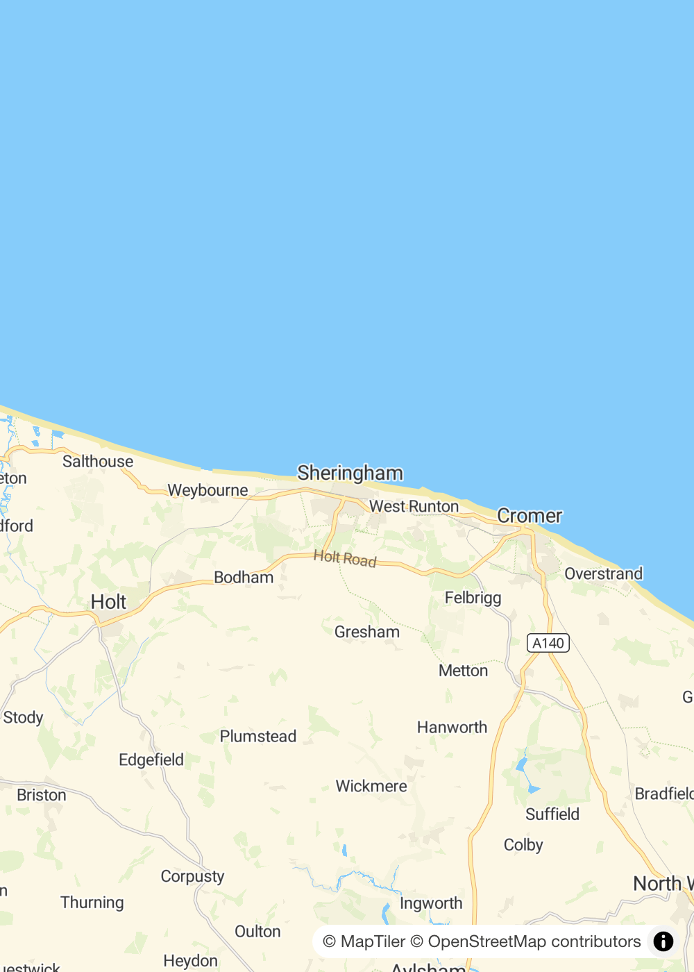 Map of Sheringham