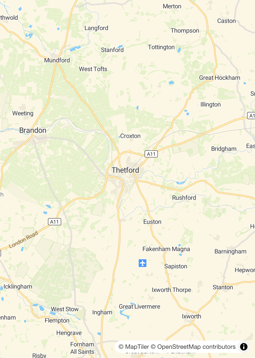 Map of Thetford