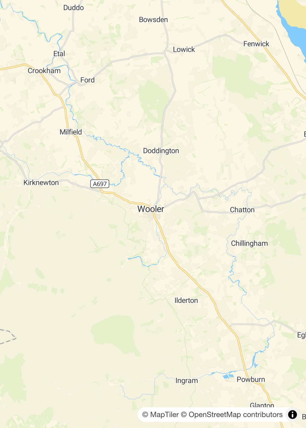 Map of Wooler