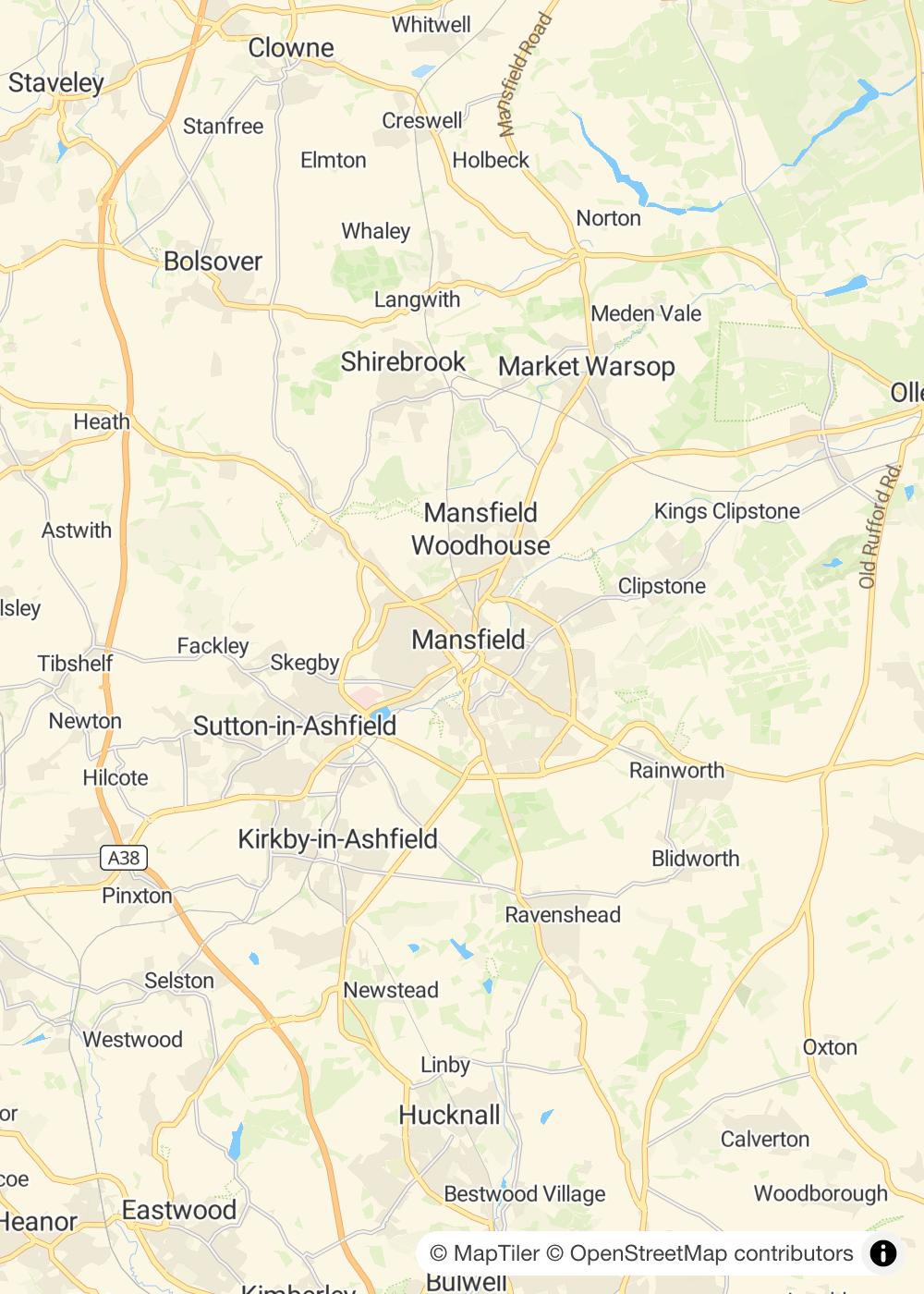 Map of Mansfield