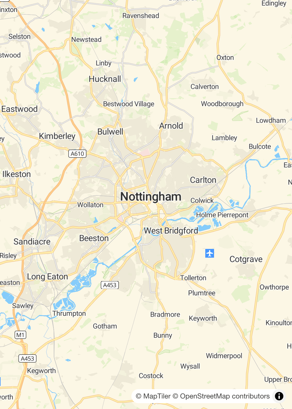 Map of Nottingham