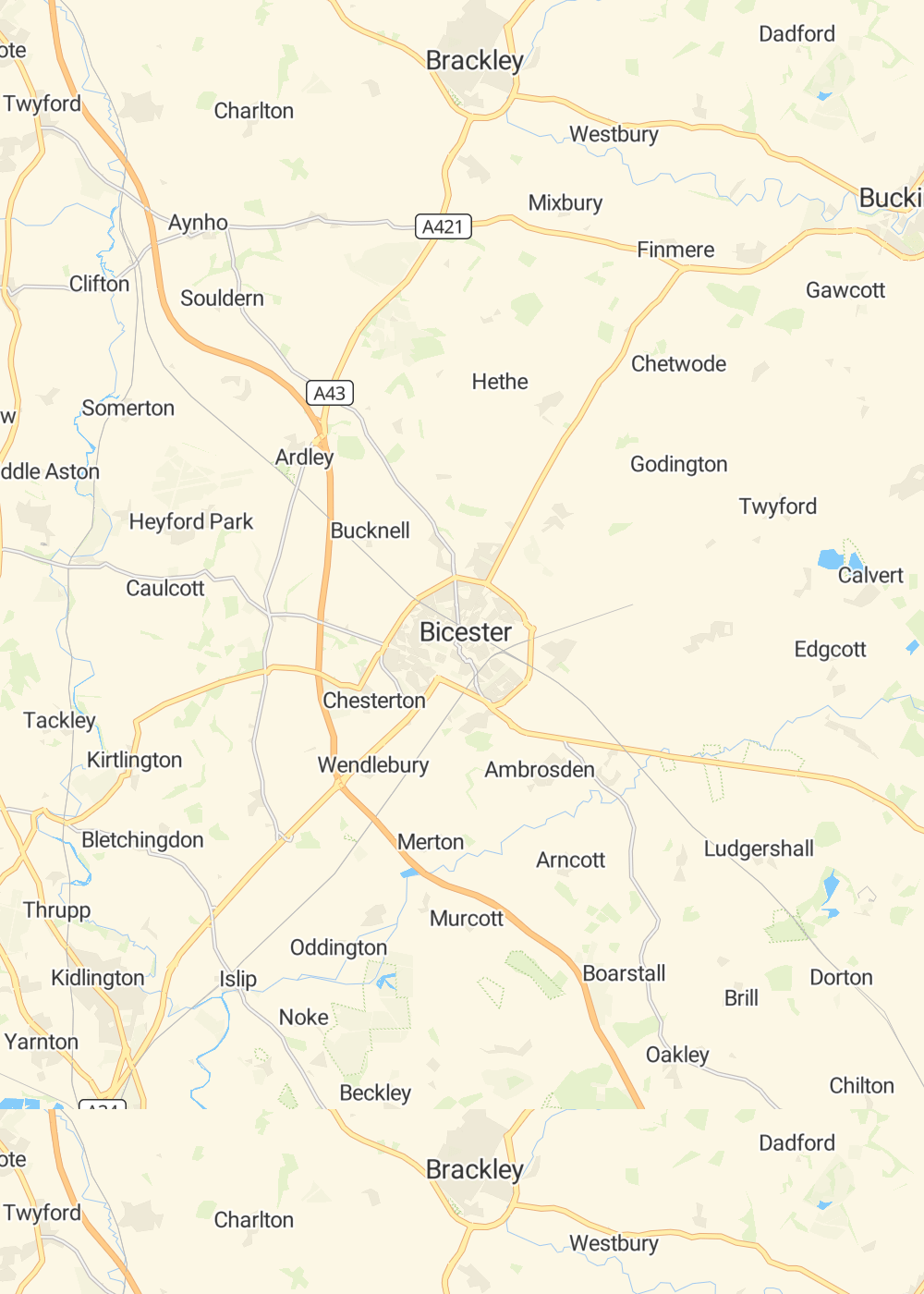 Map of Bicester