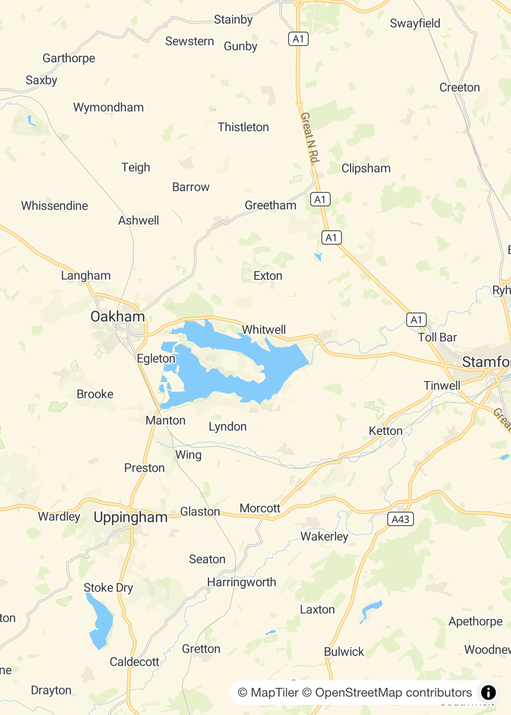 Map of Rutland