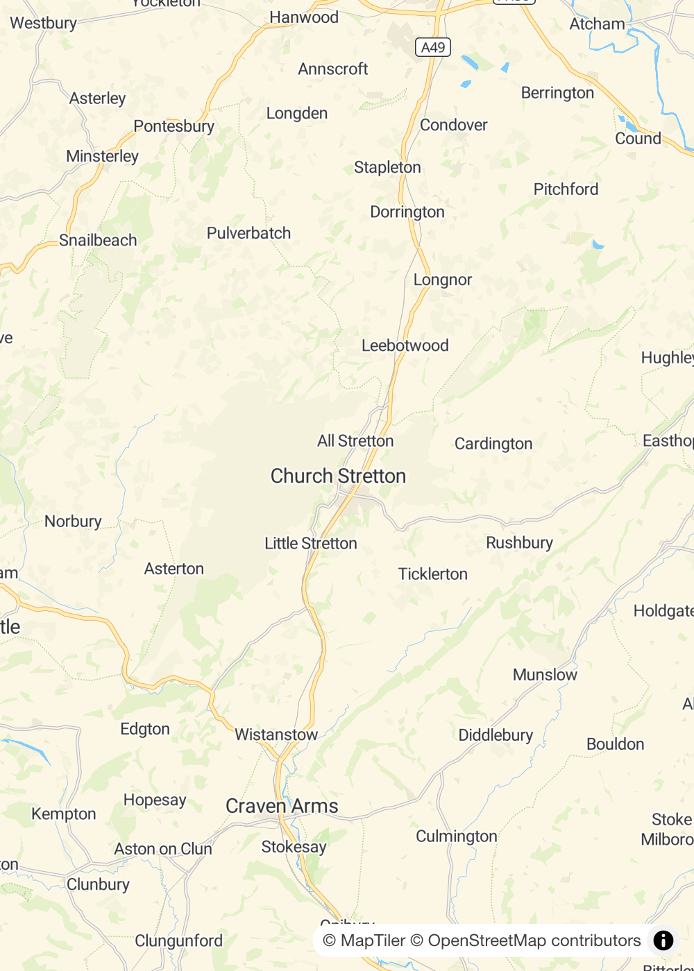 Map of Church Stretton